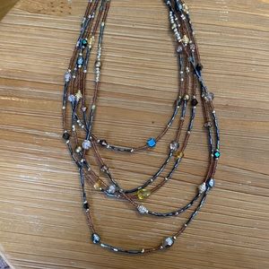 NWT Womens Cookie Lee Multi Strand Necklace